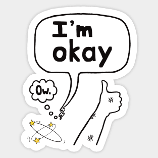 Thumbs Up I'm Okay Sticker